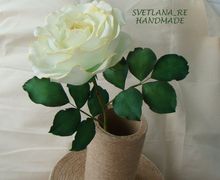 Роза из зефирного фоамирана