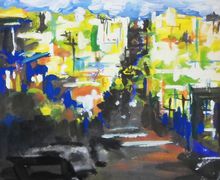 Город в ярких лучах