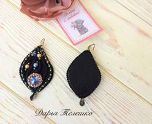 Комплект украшений с лентой шибори "Звёздная ночь"