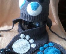 Шапка-Мишка + шарф