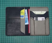 Холдер для автодокументов из натуральной кожи темно-синий