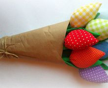 Текстильный тюльпаны