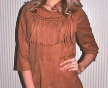 Платье из замши ручной работы