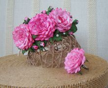 Ободок с мини розочками и жемчугом + перстень