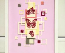 Композиции из фоамирана Геометрия в розовом