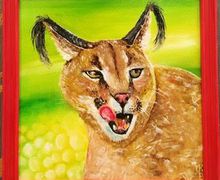 Картина маслом «Портрет каракала»