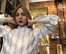 Блузка из хлопка в голубую полоску