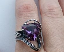 Серебряное кольцо с Аметистом