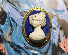 Брошь Золотая Камея