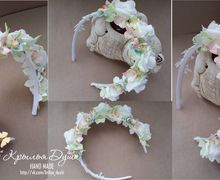 Ободок с цветами ручной работы