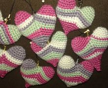 брелки-сердечки