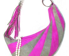 Сумка "Ракушка" из натуральной замши