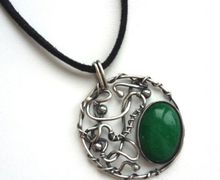 Серебряный кулон с авантюрином