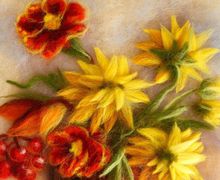 Мастер-класс по созданию картины в технике шерстяной акварели