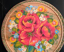 тарелка деревянная декоративная