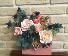 Букет с розами в конвертике