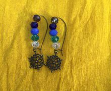 Серьги снежинки