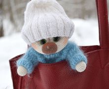 игрушка вязаная амигуруми мишка тедди Зефирчик