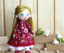 Текстильная интерьерная куколка Агаша.