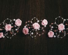 Шпильки в нежно-розовом цвете (3 шт)