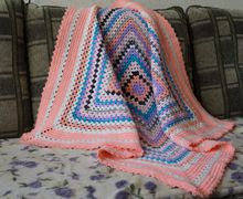 Детский плед, вязание крючком