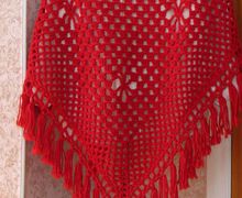 Шаль крючком  Калина