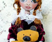 Авторская коллекционная текстильная кукла «SCARLETT».