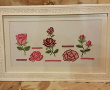 Картина вышитая "Розы"