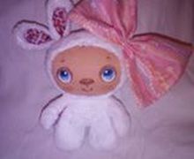 Мягкая игрушка из ткани заяц