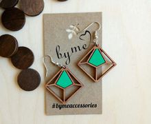 Серьги деревянные "Геометрия"