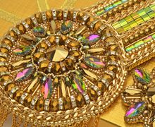 Эполет из бисера и цепей "Сияющее солнце"