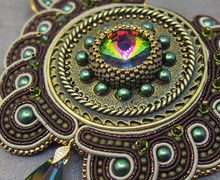 Сутажное колье "Стимпанк"