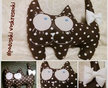 Авторские подушки котики