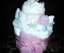 аппетитный подарок (торт на рождение девочки)