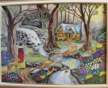 Сказочная картина маслом " Белоснежка"