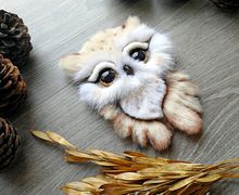 Брошь с совушкой