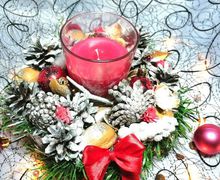 Подсвечники в новогодней тематике