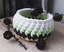 Вязаная корзинка