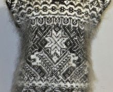 Пуховый вязанный жилет "Солнечный Дракон" 100% козий пух