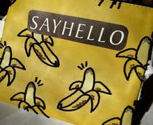 Банановая сумка вышитая бисером