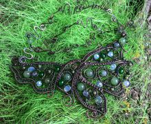 Колье "Урания" с бусинами из натуральных камней