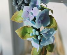 Ободок "Гортензия с черникой"