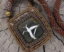 Кулон "Танец японского журавля"