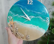 Часы море из эпоксидной смолы