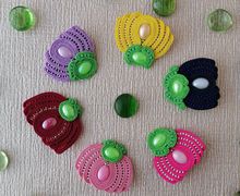 Сутажная брошь "Хризантема"