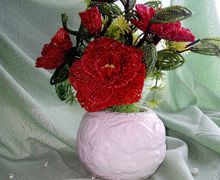 Цветы из бисера