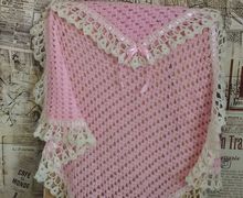 Нежно розовый детский пледик