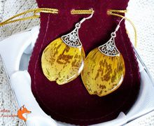 Серьги с сухоцветами