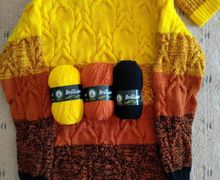 пуловер Осенний каприз, шапочка и митенки в подарок!!!