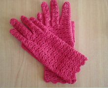 Вязаные ажурные перчаточки